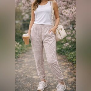 Athleta Brooklyn Lined Camon Jogger Size 8 Pink Grat Travel Athletic pants